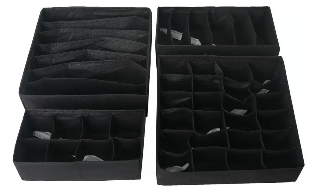 Set de 4 organizadores para cajón — Cada prenda en su lugar