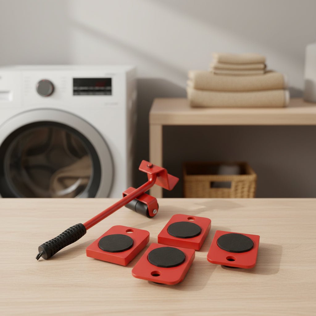 Kit de soportes para mover heladeras, lavarropas y muebles — Menos esfuerzo al reorganizar