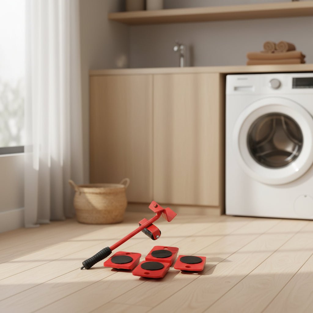 Kit de soportes para mover heladeras, lavarropas y muebles — Menos esfuerzo al reorganizar